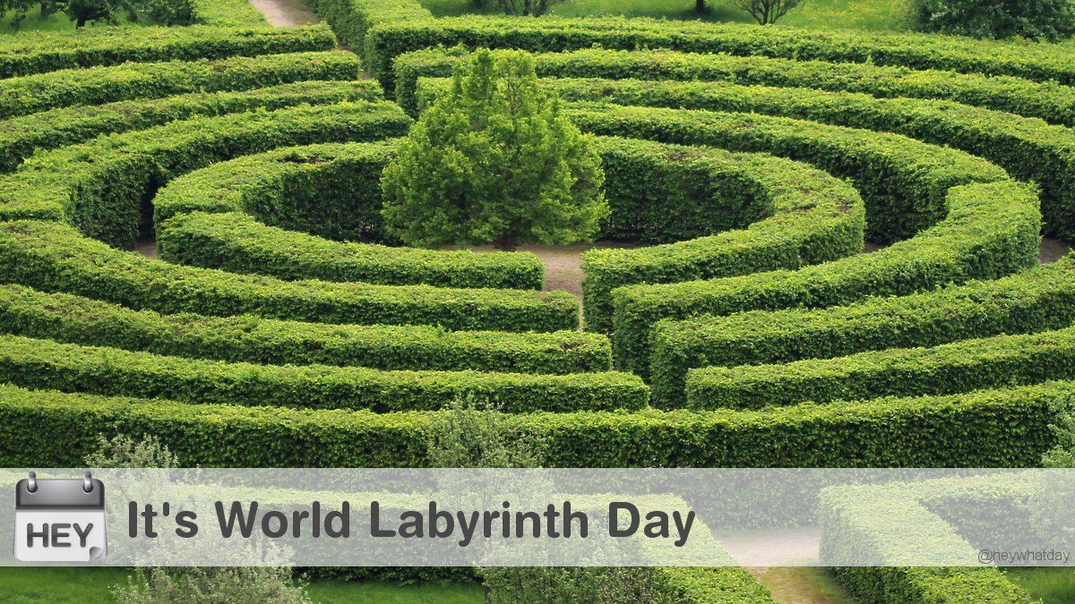 HeyWhatDay's tweet photo. It's World Labyrinth Day! 
#WorldLabyrinthDay #LabyrinthDay #Maze https://t.co/bvSeNmMCPe