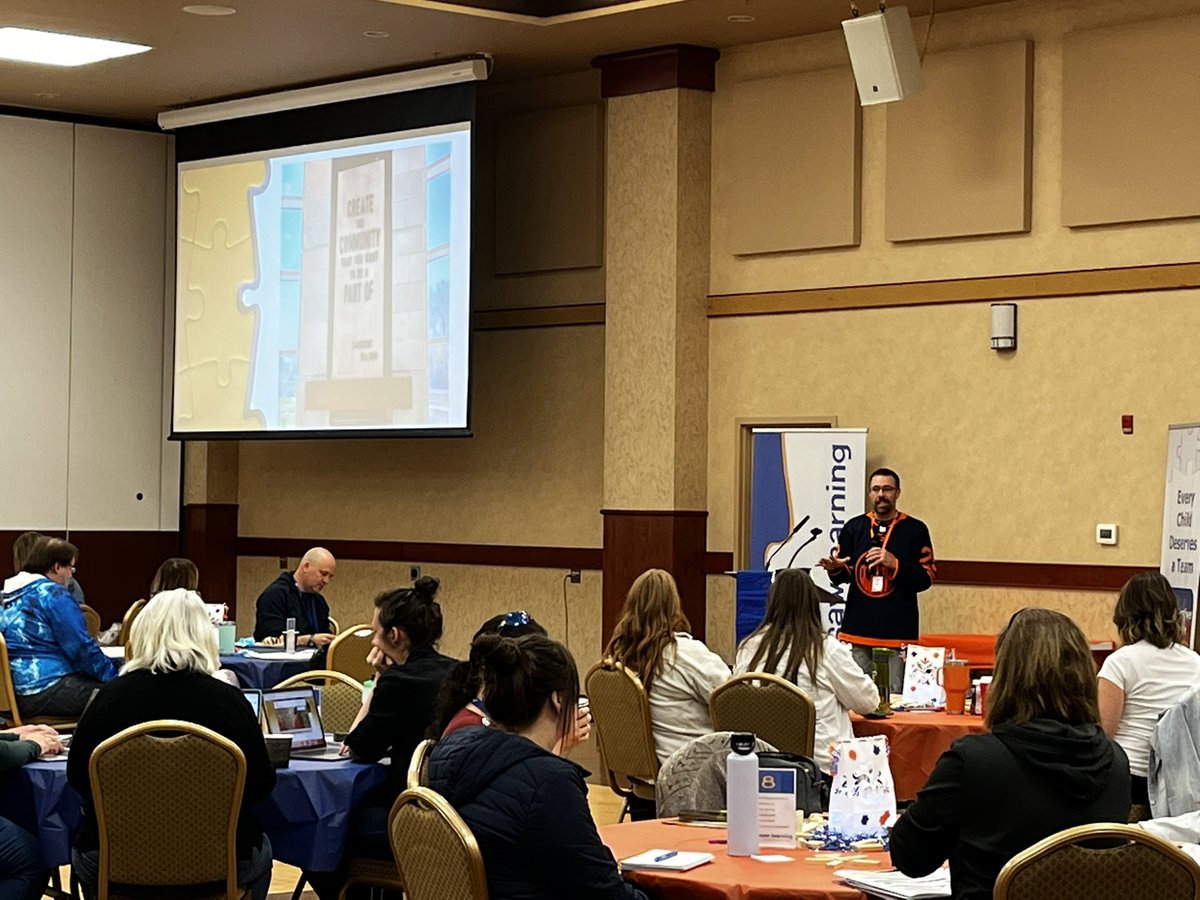 _MrsFerguson_'s tweet photo. @hewsonk27 opens Day 2 of the @Jigsaw_Learning #collaborativeresponse Retreat with a message of βCreate the Community You Want to Be a Part ofβ! #cultureofcollaboration https://t.co/8EhT1PP8Qh