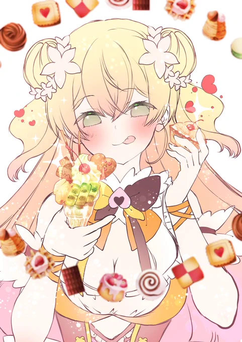 お題箱から、スイーツ食べてるねねち(*˘︶˘*).。.:*