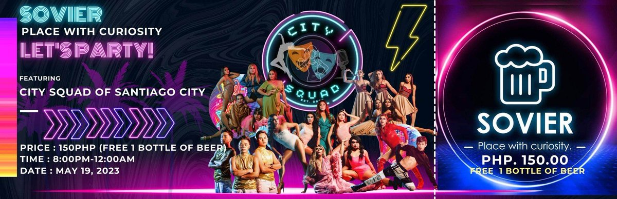 alterbunso26's tweet photo. Sovier bar 
W/ city squad may 19 2023 
Get ready to have fun  here at SOVIER bar
Centro west santiago city
#santiagocity
#citysquad
#alterphilippines
#altersantiago 
#alterisabela https://t.co/o3cEQwITbv