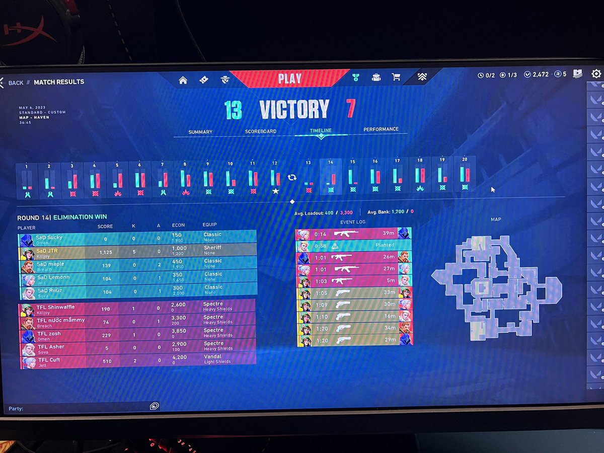 Can’t record on these PC’s 😂 1v5 deag eco to turn the match around