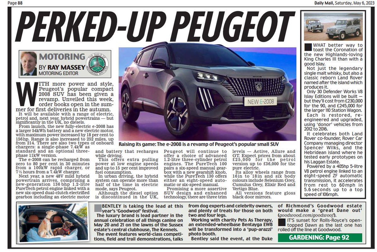 How #Bentley is taking the lead at #Goodwoof #dog festival <a href="/Goodwood_Estate/">The Goodwood Estate</a> . Read me <a href="/DailyMailUK/">Mail+</a> <a href="/MailOnline/">Mail Online</a>  . <a href="/Mr_Manbat/">Wayne Bruce</a> <a href="/BentleyMotors/">Bentley Motors</a> <a href="/BentleyComms/">Bentley Newsroom</a> <a href="/GoodwoodRRC/">Goodwood Road & Racing</a> #Goodwood #GoodwoofDogs #dogs <a href="/Mike_Sayer/">Mike Sayer</a> #lifestyle #pets #DogsOfTwitter #dogs #Bentayga
dailymail.co.uk/money/cars/art…