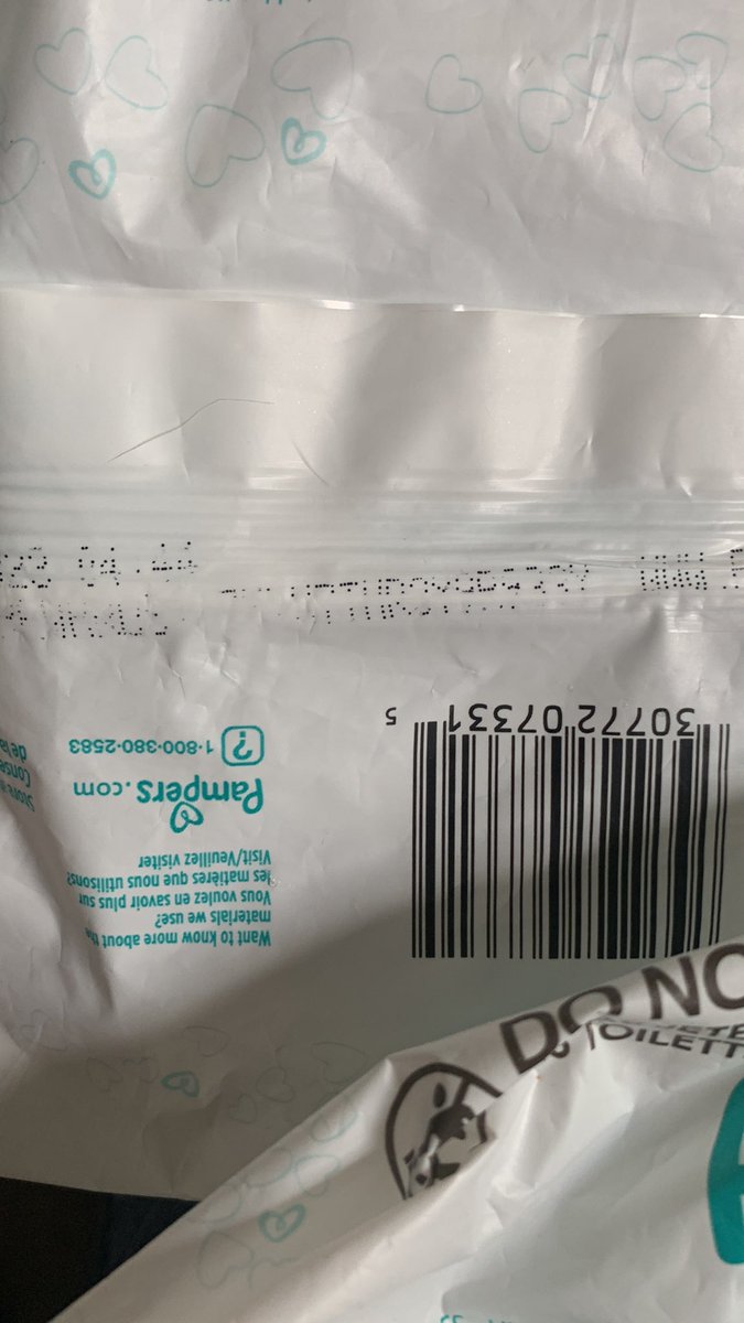 OttoTheSecond's tweet photo. Can someone at @Pampers please tell what these codes are? Thanks for making them to where no one can make out what the codes are. https://t.co/hDQY4cdddM