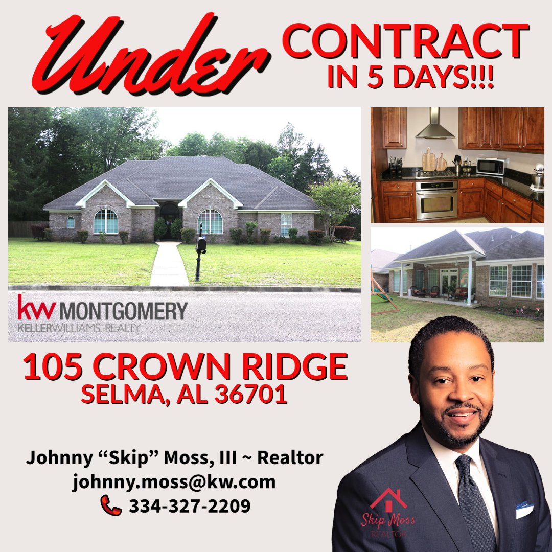 SkipMoss3's tweet photo. Under Contract in less than 5 days!! Congratulations to my seller and we wish the new owners many happy years in their beautiful new home! https://t.co/qgeao2bLox