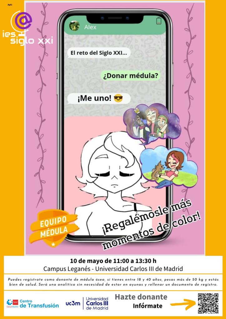 En el #ApS del <a href="/IES_S_XXI/">IES Siglo XXI</a> han realizado este vídeo para concienciarnos de la importancia que es tener un donante compatible:
x.com/EquipoMedula/s…