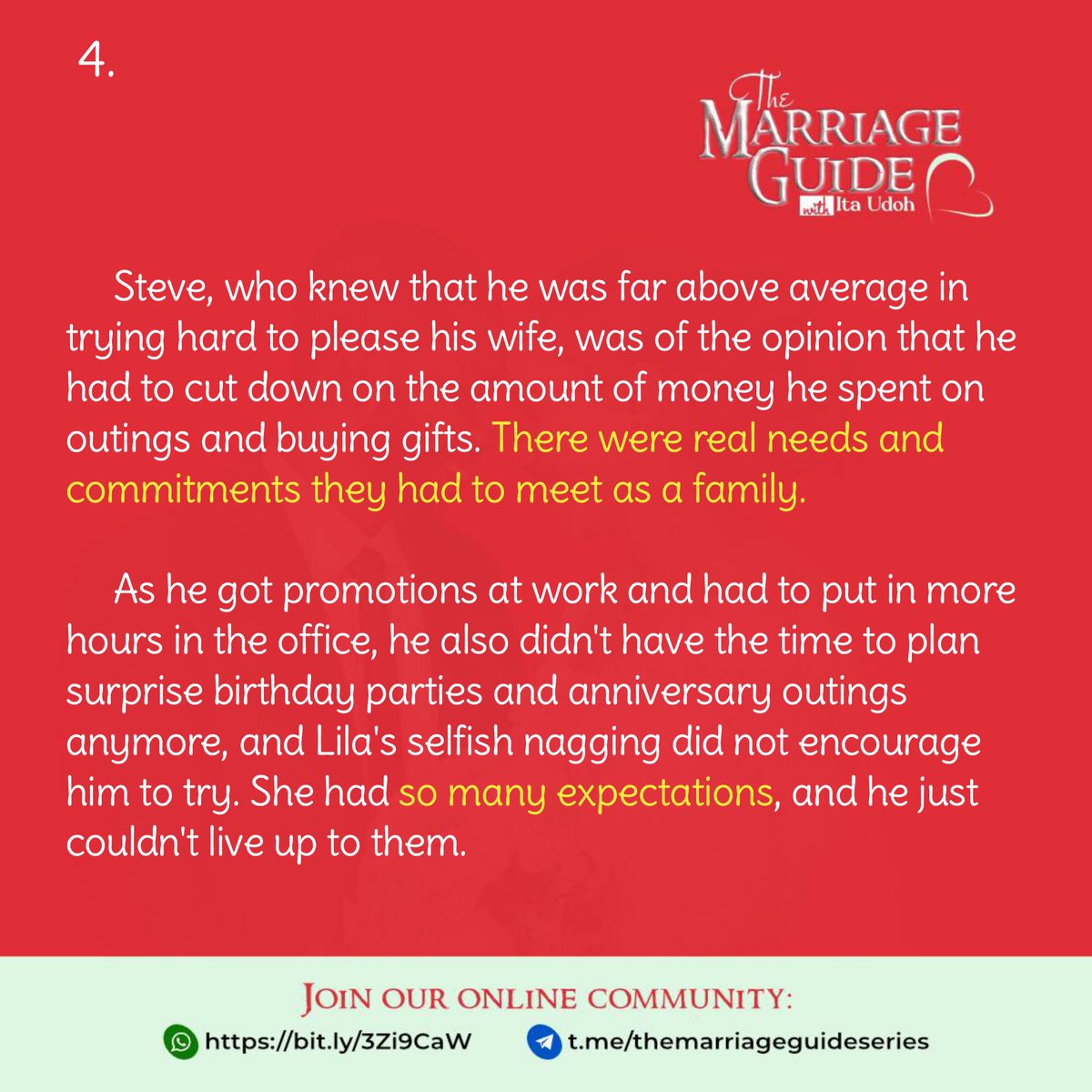 TMGuideseries's tweet photo. ⬆️⬇️✨️✨️✨️✨️✨️✨️
Join our community: https://t.co/W0fehhl7f9
Subscribe on YouTube: https://t.co/5QAYILGXZU
Share to all who will marry, are married, were married, or wish for others to be married!
#TMG #Marriage #premarriage #expectations #PastorItaUdoh https://t.co/VtIVHccfZK