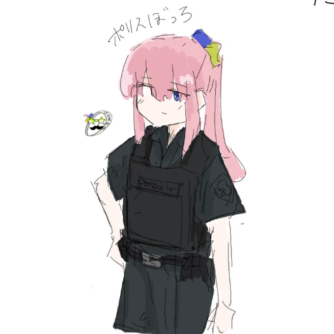 絵チャで描いた警官ぼっち