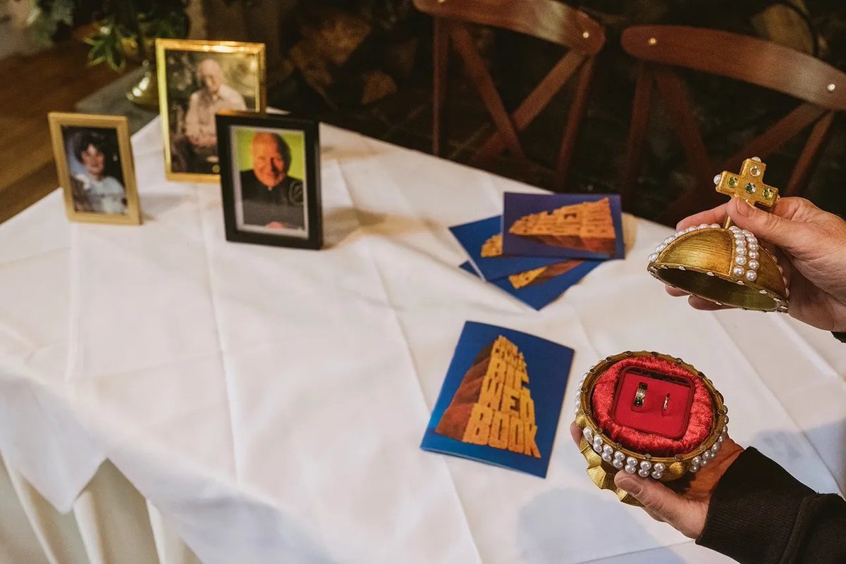 uptone's tweet photo. At @gemthetwit's and my Monty Python wedding in 2019, the Holy Hand Grenade of Antioch doubled up as a wedding ring holder!
#MontyPython #MontyPythonWedding https://t.co/RaahU6MXx1