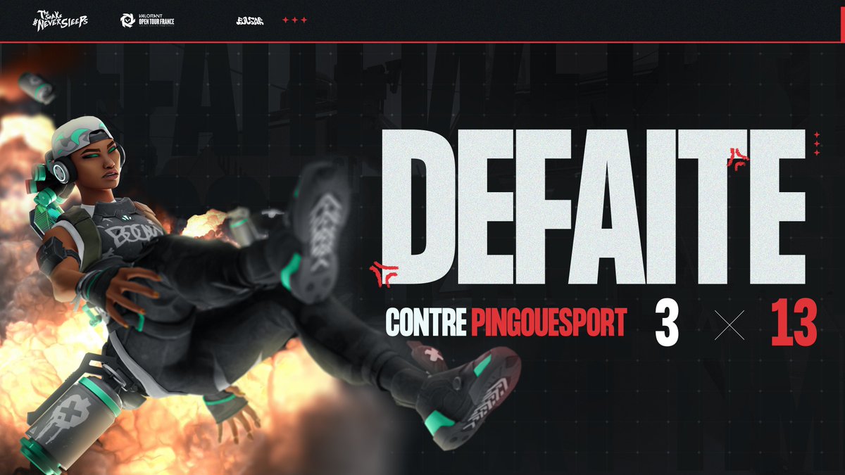TeamDiverGentes's tweet photo. La glissade..❤️‍🩹

Une game compliquée en attaque et en défense, gg à @PingouEsport ! De notre côté, plus le droit à l'erreur. 🫡

#ForzaDVG #VALOTF #Valorant https://t.co/t2PAuB98eZ