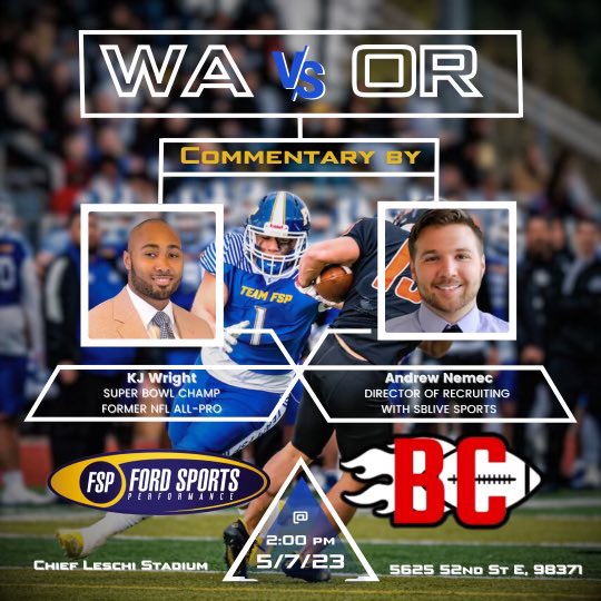 TFordFSP's tweet photo. Like to announce that Seahawk Legend  @KJ_WRIGHT34 is teaming up with @AndrewNemec to do the commentary for the FSP vs Bridge City Spring game tomorrow! 

🏟Cheif Leschi HS 2pm doors open at 12:45pm.

Ticket and live stream links below:

🎟 https://t.co/CJIkz6KLpU

📺 https://t.co/dMQIEyvjfH