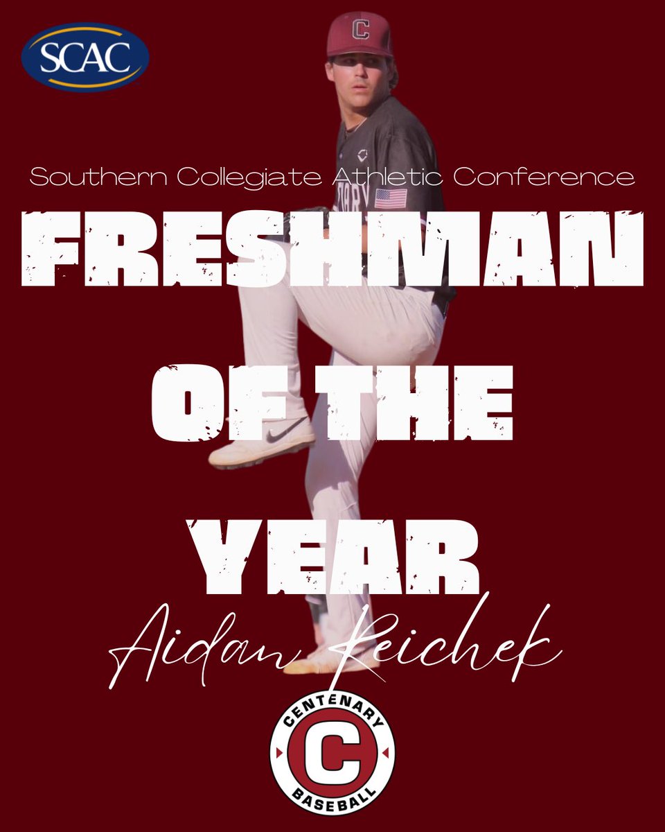 gents_baseball's tweet photo. ‼️SCAC FRESHMAN OF THE YEAR‼️

Congrats to our very own @areichek17 on an outstanding freshman campaign that is not done yet! 

#GentsBaseball | #DiamondGents https://t.co/u16SFUlHzp
