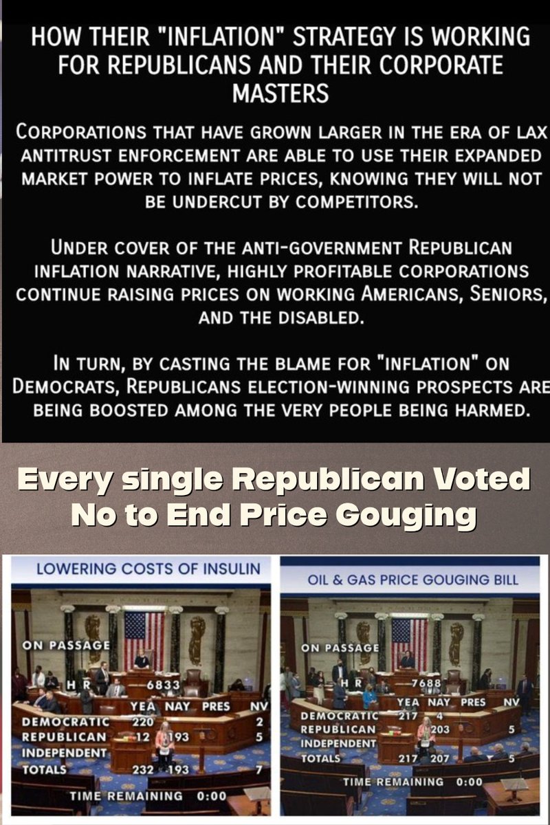 ActionDemocrat's tweet photo. While McCarthy and the GOP continue to hold our country hostage to their vision of an economy
Reminder- the GOP vision of an economy
is getting screwed by Corporate Price Gouging and calling it Inflation!
#GOPDebtScam
#ResistanceUnited #wtpBLUE #DemCast #DemVoice1 #ProudBlue https://t.co/qYbDjvke9l