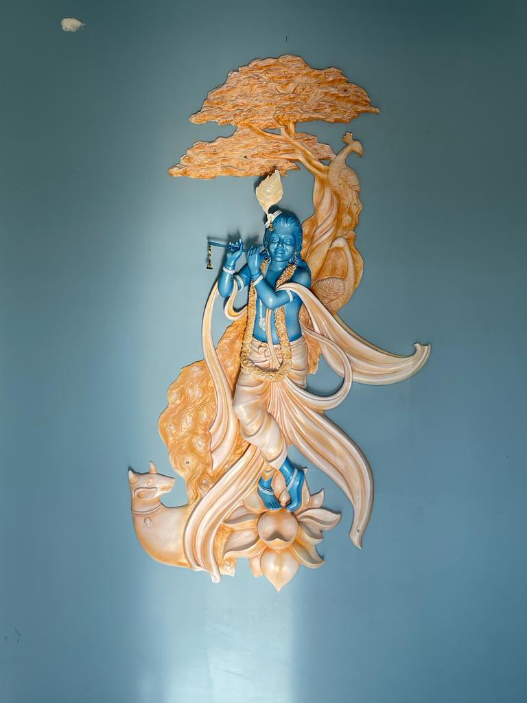 papilon_studio's tweet photo. Shree Krishna, wallpiece, mural 
#jaishreekrishna #mural #wallpiece #FRP #Fiber #clay 
By Team Papilon Studio
#sandeshmundhe https://t.co/atOSgNgXmB