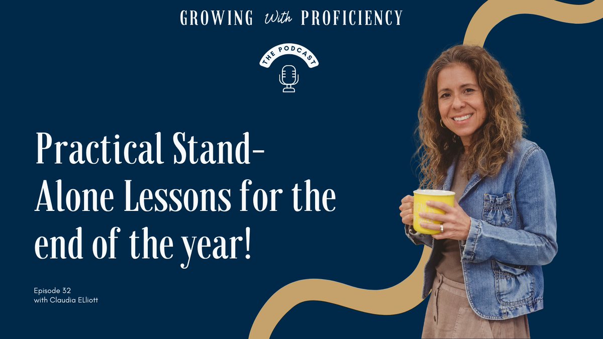 WL teachers! 📢🌍🗣️🎙️ Tune in to my latest podcast episode where I share some amazing stand-alone lessons 💡 that provide great input for your students, especially when your schedule gets 🎢 the end of the year. 🎧 buzzsprout.com/2051875/127800…