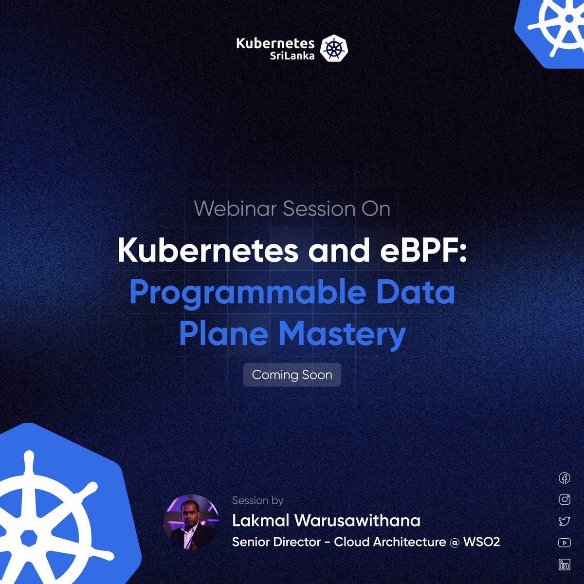 KubernetesSL's tweet image. ✨ Get ready for an exciting session on Kubernetes and 🐝 eBPF: Programmable Data Plane Mastery, 🎙 presented by the expert Lakmal Warusawithana @lakwarus !
Join us soon at 🔵 Kubernetes Sri Lanka to explore the power of programmable networking with Kubernetes and 🐝 eBPF. (1/2)