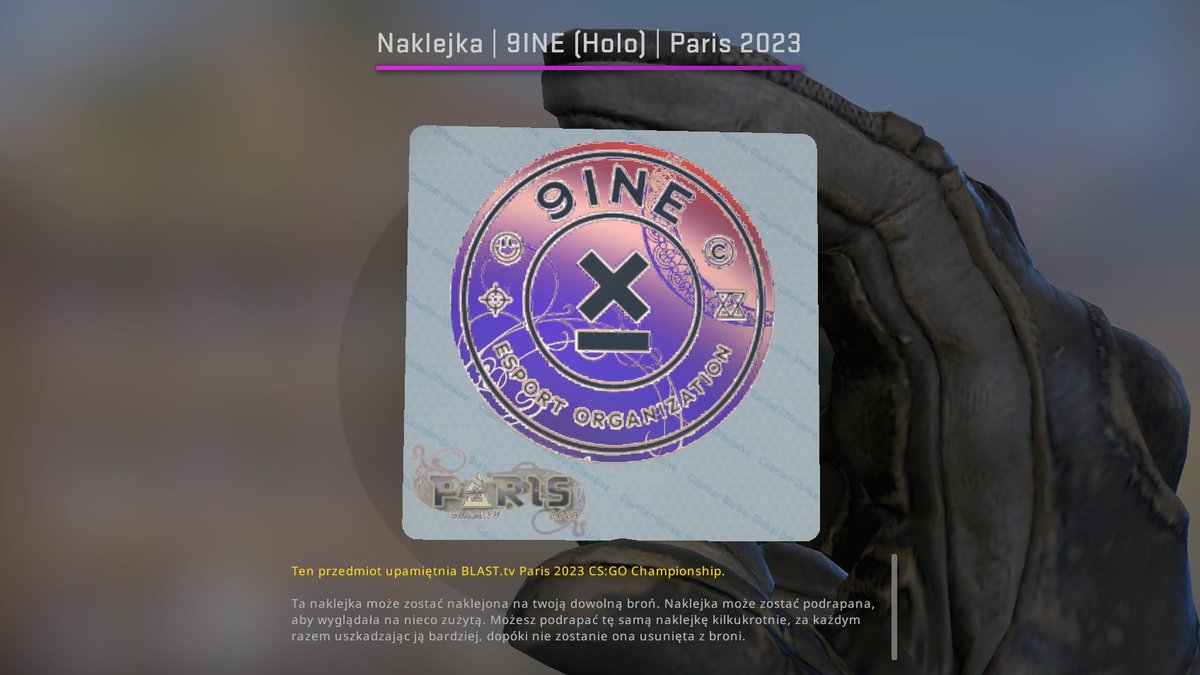 Jako że W KOŃCU mamy POLSKI team na Majorze postanowiłem zrobić giveaway na naklejkę holo <a href="/9INEGG/">9INE Pusulabet</a>  😎

Co musisz zrobić:
- Zaobserwuj mój profil
- Retweetuj ten post
- Oznacz jednego znajomego 

Zwycięzcę podam w piątek (12.05)!

Powodzenia!