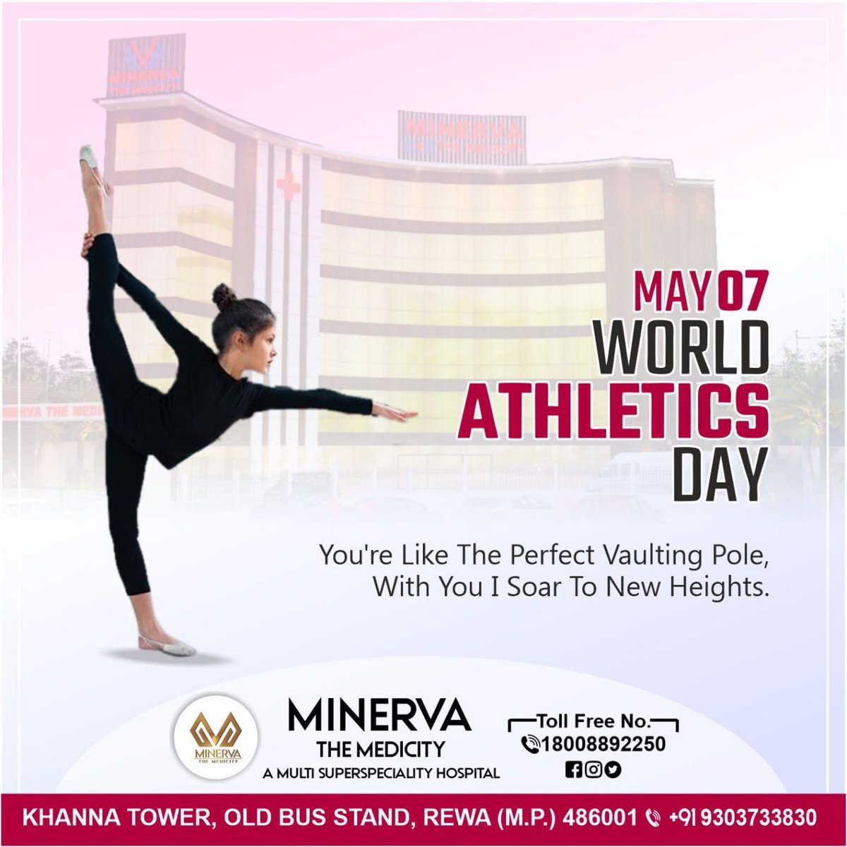 'WORLD ATHLETICS DAY'
You're Like The Perfect Vaulting Pole, With You I Soar To New Heights.

Contacts us now:
Toll free no:- 18008892250
Minerva The Medicity

#healthtrip #WorldAtheistDay #minervathemedicity #minervahospital #besthospital #bestdoctors
#healthcamp