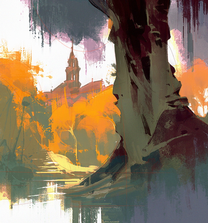 The outskirts of Seville Spain, inspired by a recent trip there.