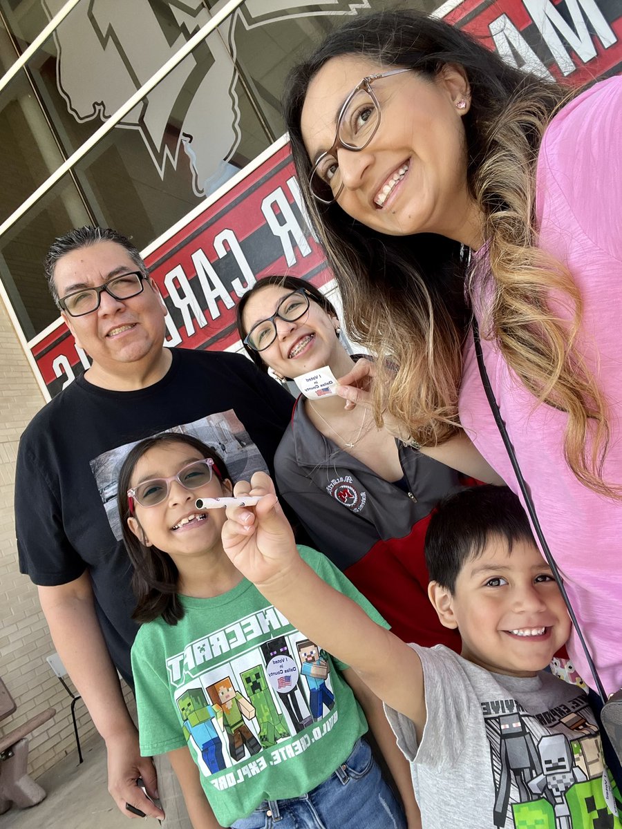 Voting 🗳️ Day #myIrvingISD! , first time we were able to take all the kids to vote with us. #Powerofus