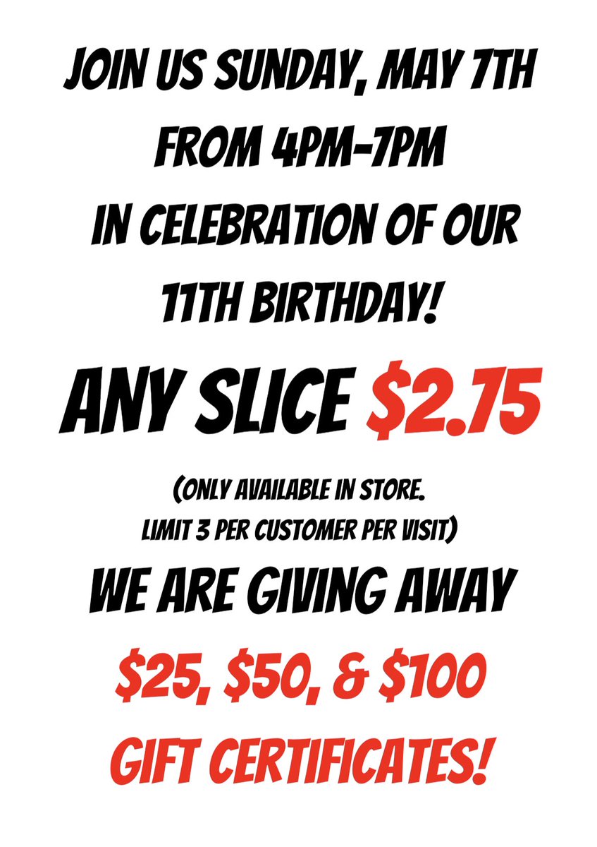 BigGsPizza's tweet photo. Birthday 🍰 too! https://t.co/klk4YSniaL