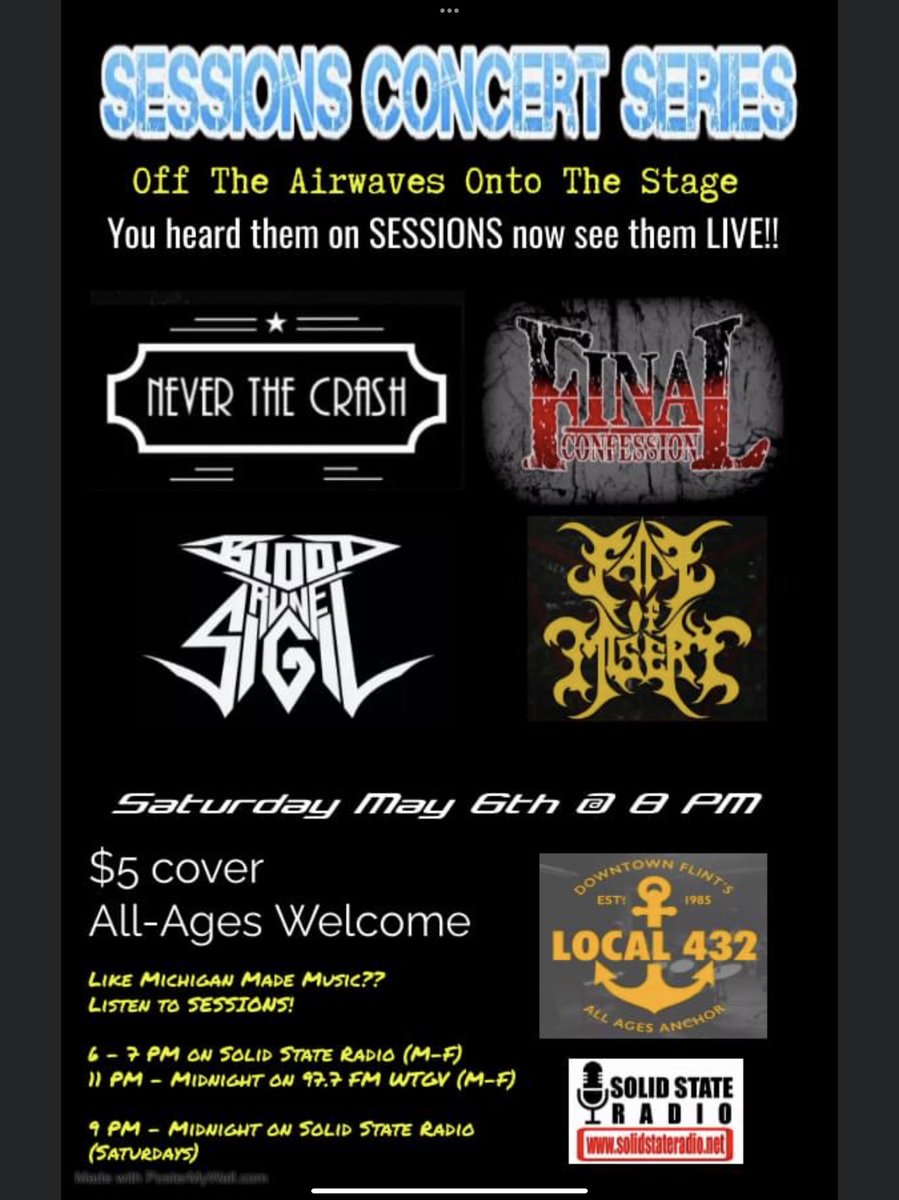 BryanKellyMusic's tweet photo. Tonight! @FlintLocal432 @NeverTheCrash https://t.co/v3N3md9JTt
