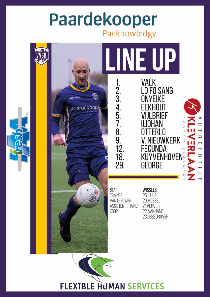 VVSBNWHout's tweet photo. OPSTELLING | VVSB begint tegen DEM met de volgende basiself! #vvsdem https://t.co/Tl8aXYCGBy