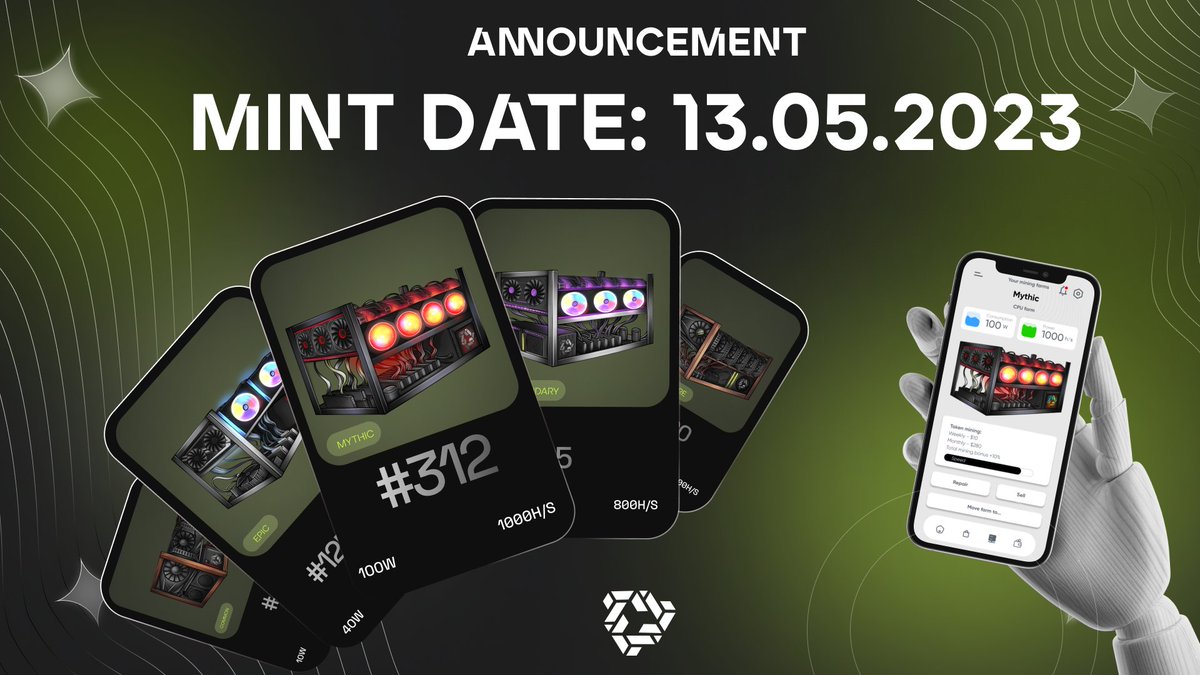 HUGE #Announcement 

⌚MINT DATE IS - 13.05.2023

We are giving away 50 $BUSD and 5 WL`s  🎁  

1️⃣ Follow <a href="/eminerco_app/">eminerco</a> + @RoyalKingdomNFT 

2️⃣ TAG 3 friends

3️⃣ Join discord to claim WL: discord.com/invite/Cz7Uq64…