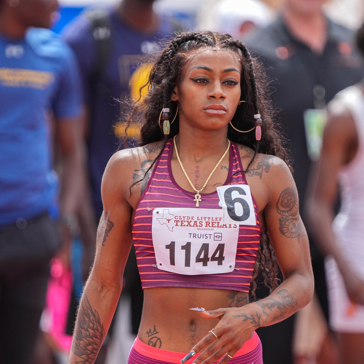 I saw Sha’Carri go live on IG. That sister has found her peace. I’m so happy for her. She just beat Shericka Jamaican Gold Medalist. Sha’Carri might get in her Flow Jo bag soon. And LOL at all the sponsors that dropped her only to call her back now. The price is different.
