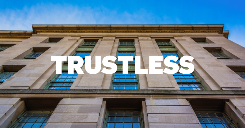 The system needs trust to survive…🙅‍♀️🧱 Meanwhile, built on transparency & decentralization, blockchain tech is trustless. 🤔🫥🔢