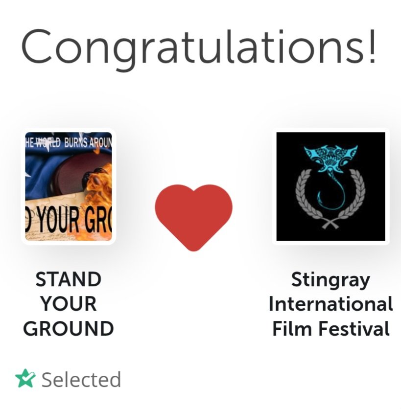 Excited to share that Stand your Ground was just selected @Stingrayiff