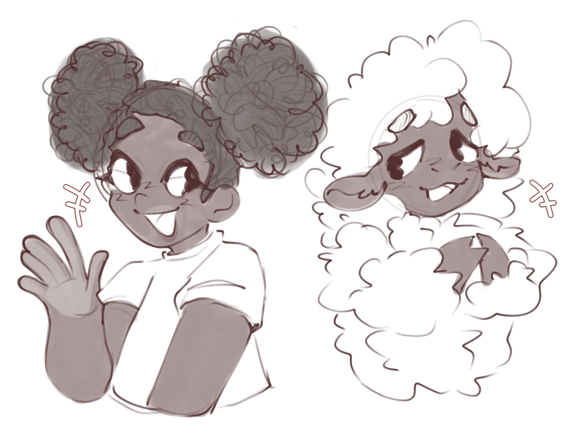 kai / red 🫧 on Twitter: "my turn to draw amanda the adventurer + wooly
