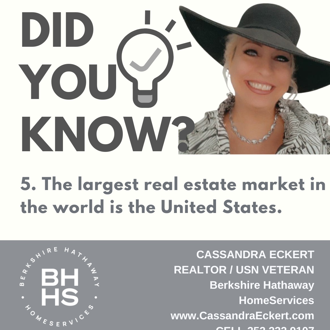 CassandraEckert's tweet image. 5. The largest real estate market in the world is the United States. #marketdominance   #realestate   #realtor   #CassandraEckert
