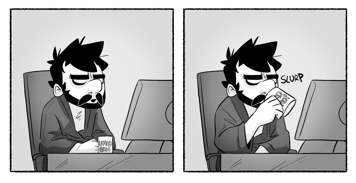 Flo__rib's tweet photo. Another morning ☕🤧
#comic #comics #comicstrip #comicstrips #cartoon #morning #coffee #sneeze #sneezing #lifesucks #florib #umadbro https://t.co/9qXVEC3b6d