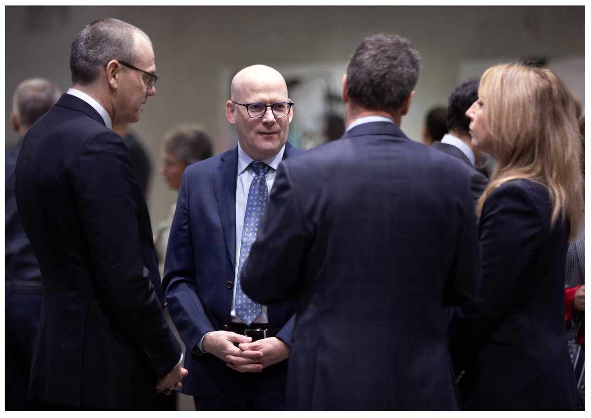 Gary Murray, President and CEO of <a href="/NFPower/">Newfoundland Power</a>, speaks to his colleagues Janine Sullivan of <a href="/FortisAlberta/">FortisAlberta</a> , Roger Dall'Antonia of <a href="/FortisBC/">FortisBC</a> and Stuart Lochray of <a href="/Fortis_NA/">Fortis Inc.</a> at the Fortis AGM this week in St. John's. Fortis made it beginnings from Newfoundland Power whose roots run