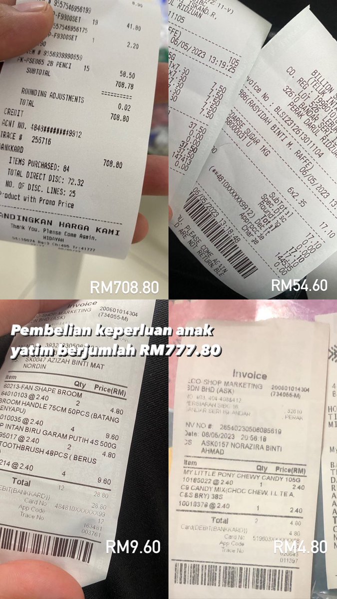 emasperak_em's tweet photo. Beserta notis ini, kami sertakan resit bukti pembelian barang keperluan tersebut. Terima kasih kepada yang telah menyumbang, semoga Allah melipat gandakan rezeki anda. Amin insha Allah. https://t.co/EMHfGicxX1