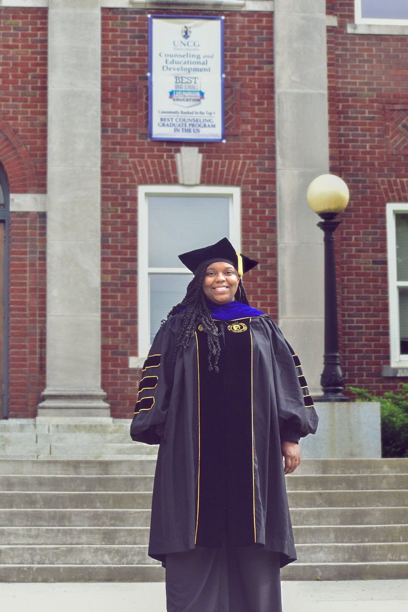Officially official! Jasmine L. Garland McKinney, PhD, LCMHCA, NCC! 🤩👏🏾🎓🥳 #Hooded #BlackPhDs #BlackGirlMagic