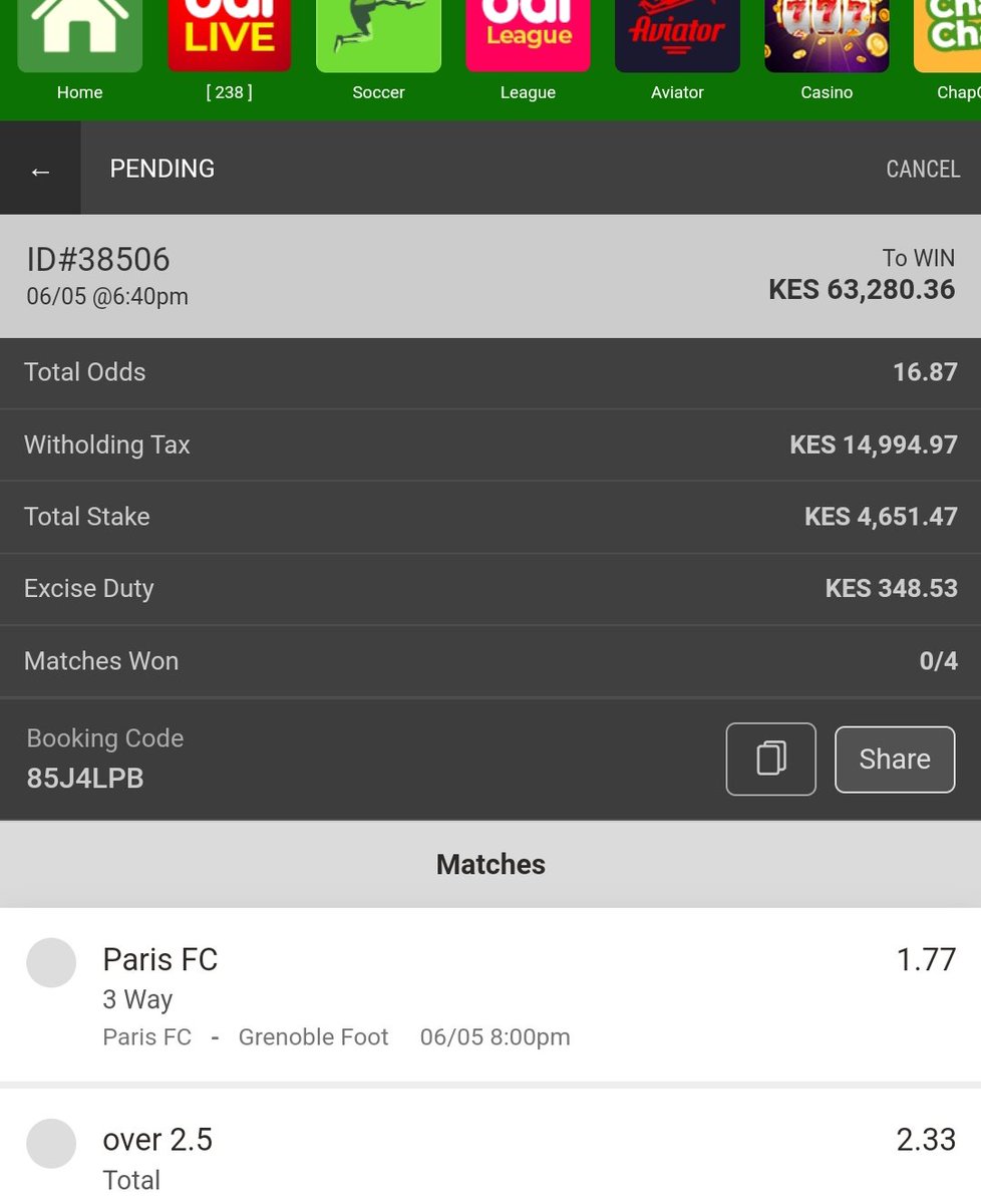 Kicks off at 8pm
Click Here to place bet 👇

odibets.com/share/85J4LPB