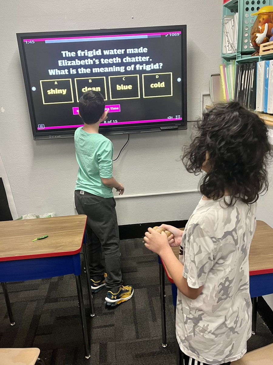 HocevarSLP's tweet photo. When your crew has state tests and can come in late but they ask their parents to bring them in early so they don’t miss speech you better believe we had do something special! Thank you @getwordwall for giving us a fun, interactive way to target our goals! We are #NMerrickProud https://t.co/QML4yHh9Mr