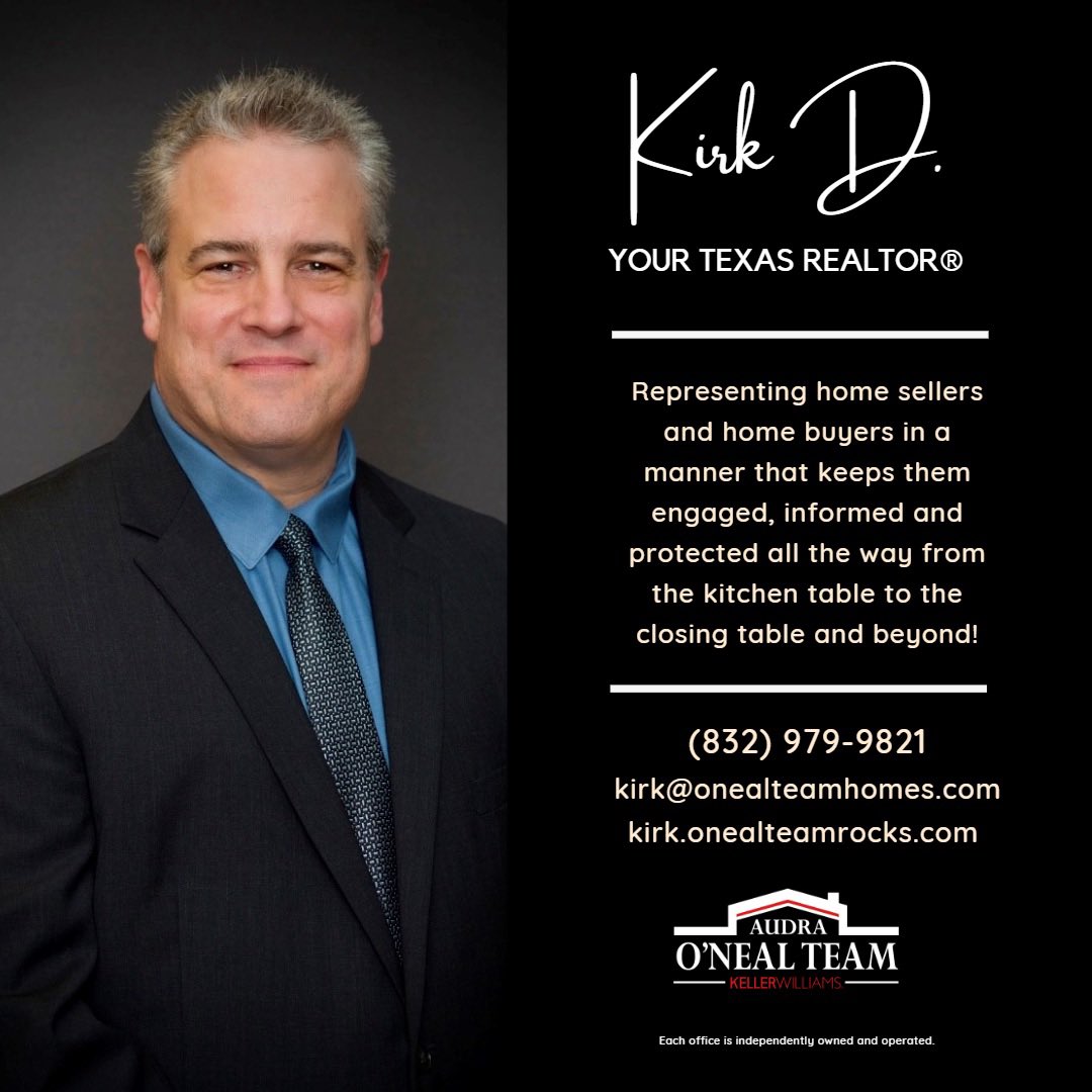 kedrealty.com

#sellyourhome #listingyourhome #buyingahome  #househunting #realestate #realestatemarket #fortbendcounty #harriscounty #listingagent #buyersagent #buyerspecialist #fullservicerealtor #5starrealtor #houstonrealtor #kirkdyourtexasrealtor #ONealTeamRocks