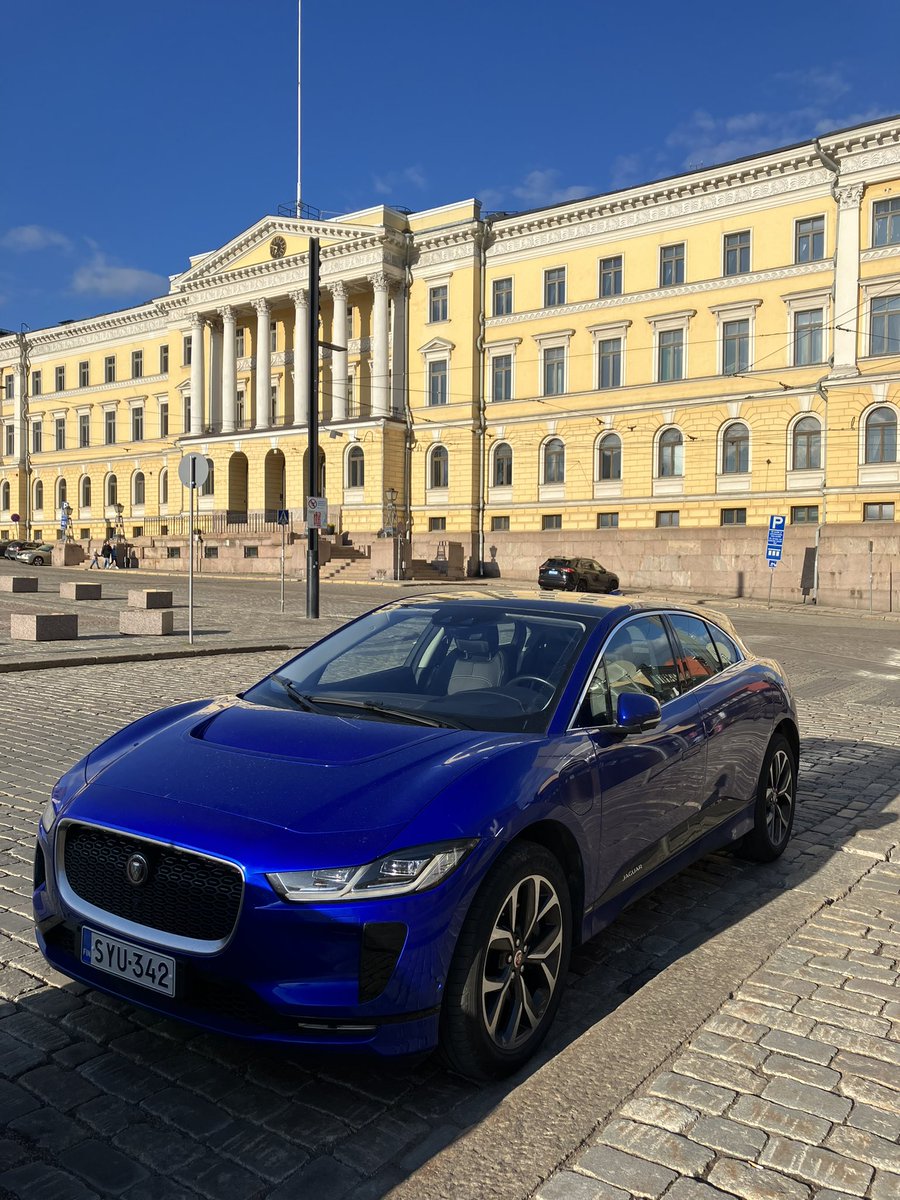 I-PACE almost matching the colour of the sky in Helsinki https://t.co/W27sAPC6Nv
