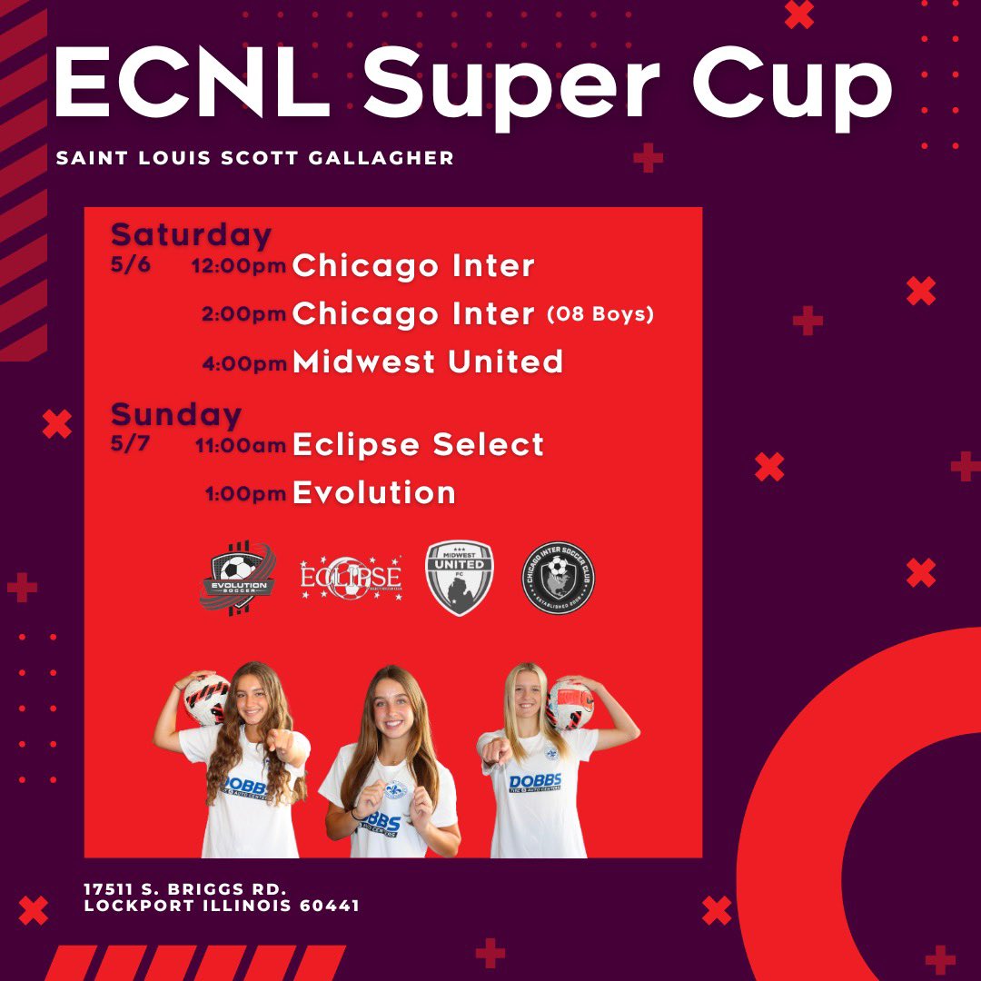 SLSGECNLGirls's tweet photo. Big weekend of matchups for our @ECNLgirls #SuperCup team this weekend!

#WeAreScottGallagher #SLSGNation @SLSGsoccer https://t.co/L5qetTwRLf