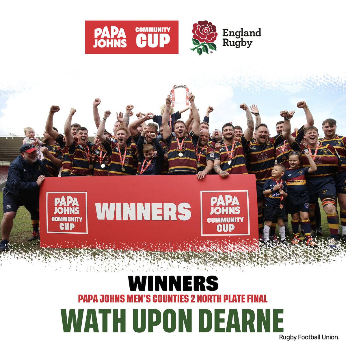 🏆🍕The 2023 <a href="/PapaJohnsUK/">Papa Johns UK</a> Counties 2 North Plate Final champions - Wath Upon Dearne

👏Congratulations to everyone at the club!

#PapaJohnsCommunityCup