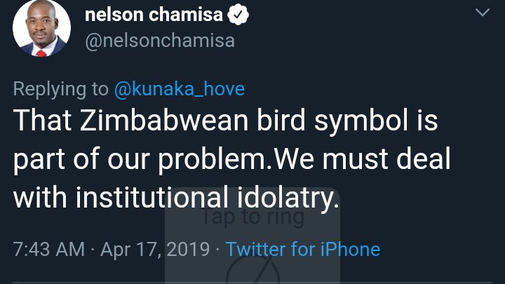EvertonMutsauri's tweet photo. Lest we forget the atrocious and infructuous mindset of the sanction monger. This nonsense of @nelsonchamisa should have been dealt with. This was a complete urination on to our cultural values and ethos. His impertinent character will never be tolerated @Varakashi4ED @MidlandsYL https://t.co/Pwk8OHLEl6