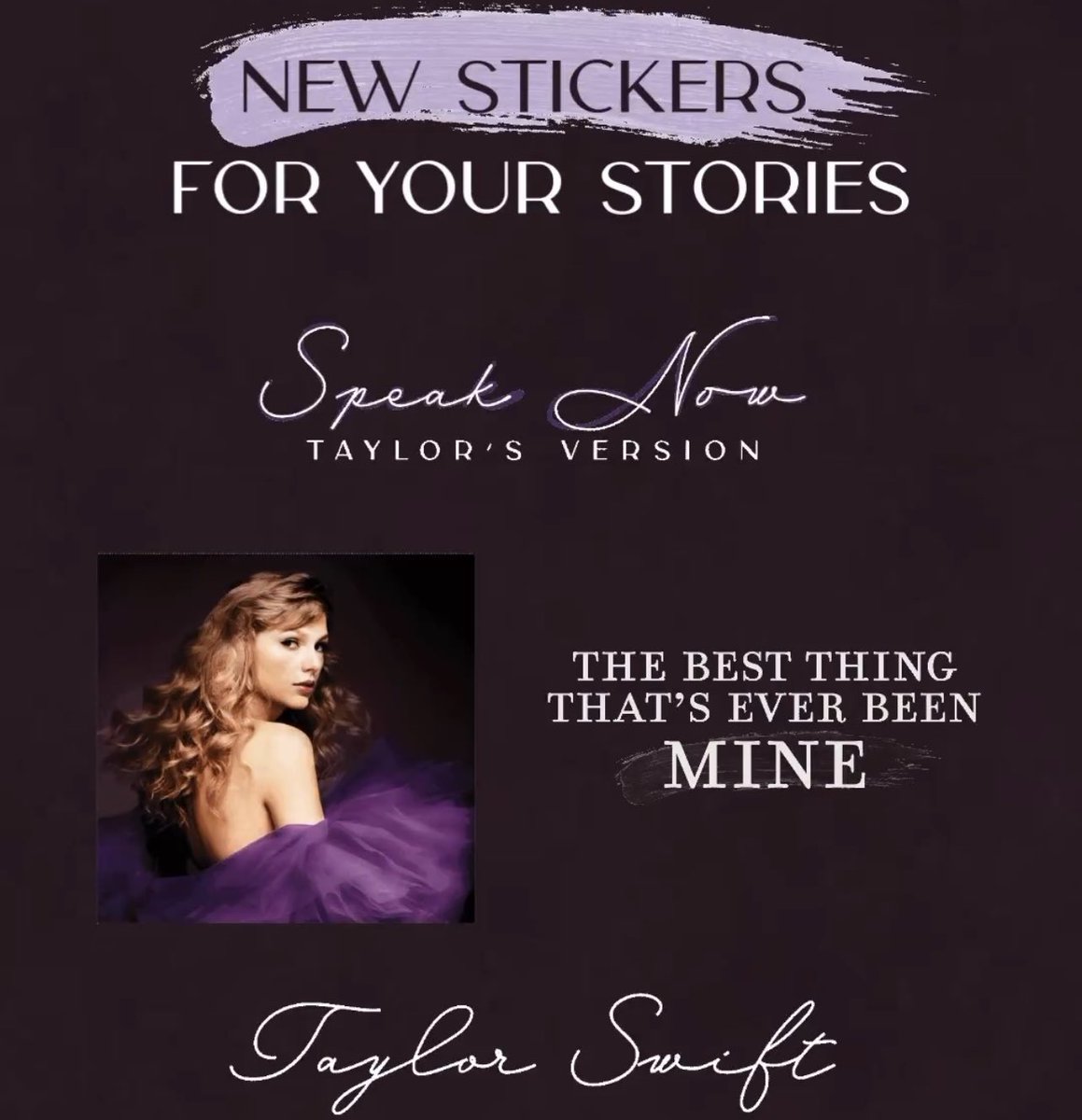 Taylor Swift, Speak Now Sticker