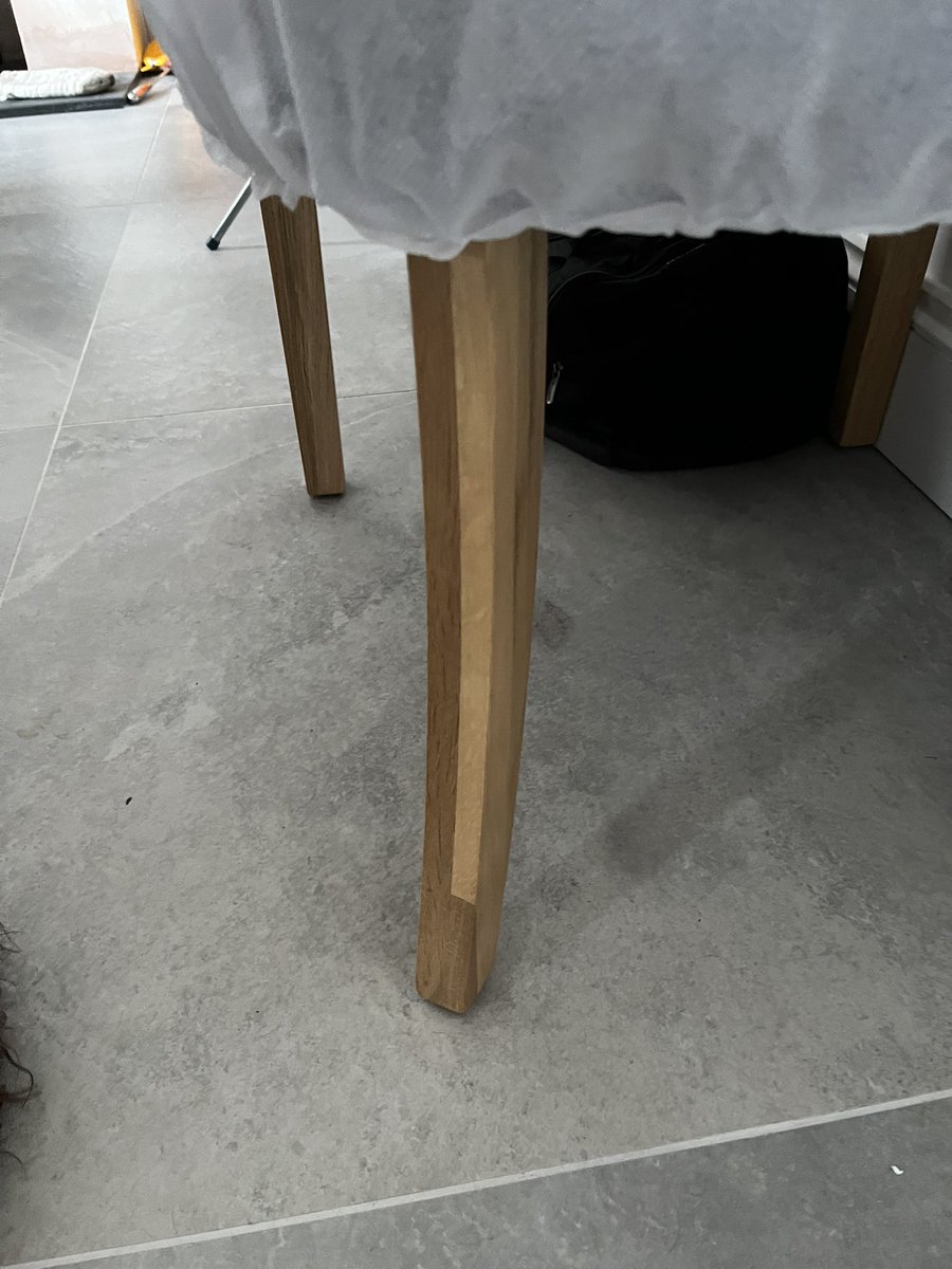lindsell29's tweet photo. @OFLoakfurniture - received our 3rd attempt of getting our chairs that we paid for in Nov 2022, cancelled delivery Christmas but we got over it. These latest chairs were apparently Quality inspected to ensure store standard! https://t.co/vJsHUzkGnY