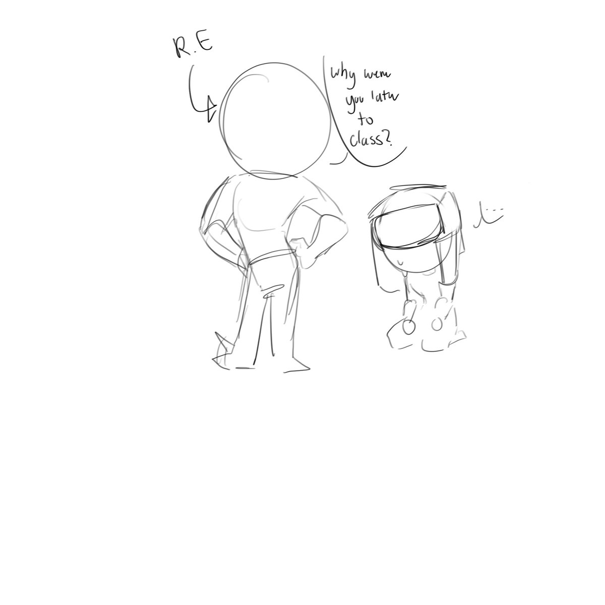 Late for his class L