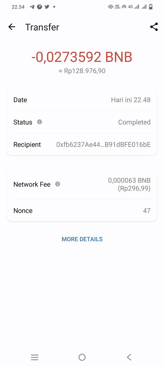 yudhaaaaaa5's tweet photo. @TheToriant @MetaMarketPay Done 🔥🔥🔥
Hash
0x1fe914be9493289d7b4168b8c3a1ce0452ef6cd0f7380603c4efed1a776f2133 https://t.co/OXlCx875Lq