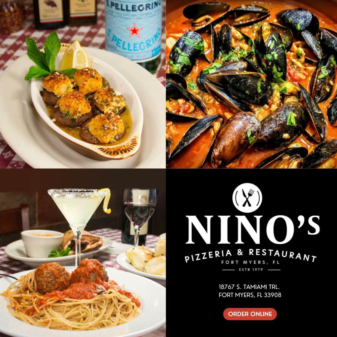 When you're looking for the best Italian in South Fort Myers, there's only one name to know, Nino's. 
#ninosfortmyers 
#italianfoodlover
#italianfood
#italianfoodie
#italianrestaurant
#italianrestaurantfortmyers
#fiddlesticks
#fortmyers
#estero
#coconutpoint
#bonitasprings
#SWFL