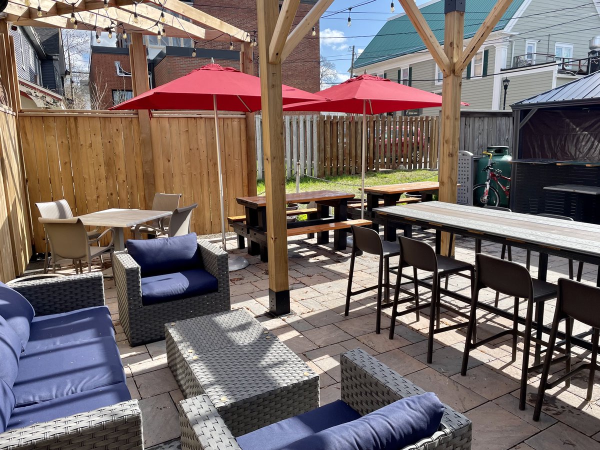 TRTrattoria's tweet photo. It's official, our patio is now OPEN! Well behaved fur babies welcome. 

#patio #patiodining #nowopen #patioopen #patioseason #terrarossa #indoitalianbistro #wolfville #wheninwolfville https://t.co/24FvExjun1