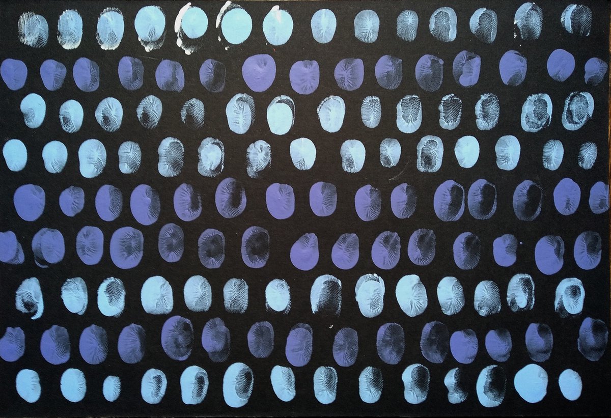 Fingerprints. Partitura 6
"The question is never what to draw, only how to draw" Robert Ryman". I like this saying, and let it be the motto of this series.